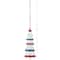 21" Red, White & Blue Ceramic Light House Windchime